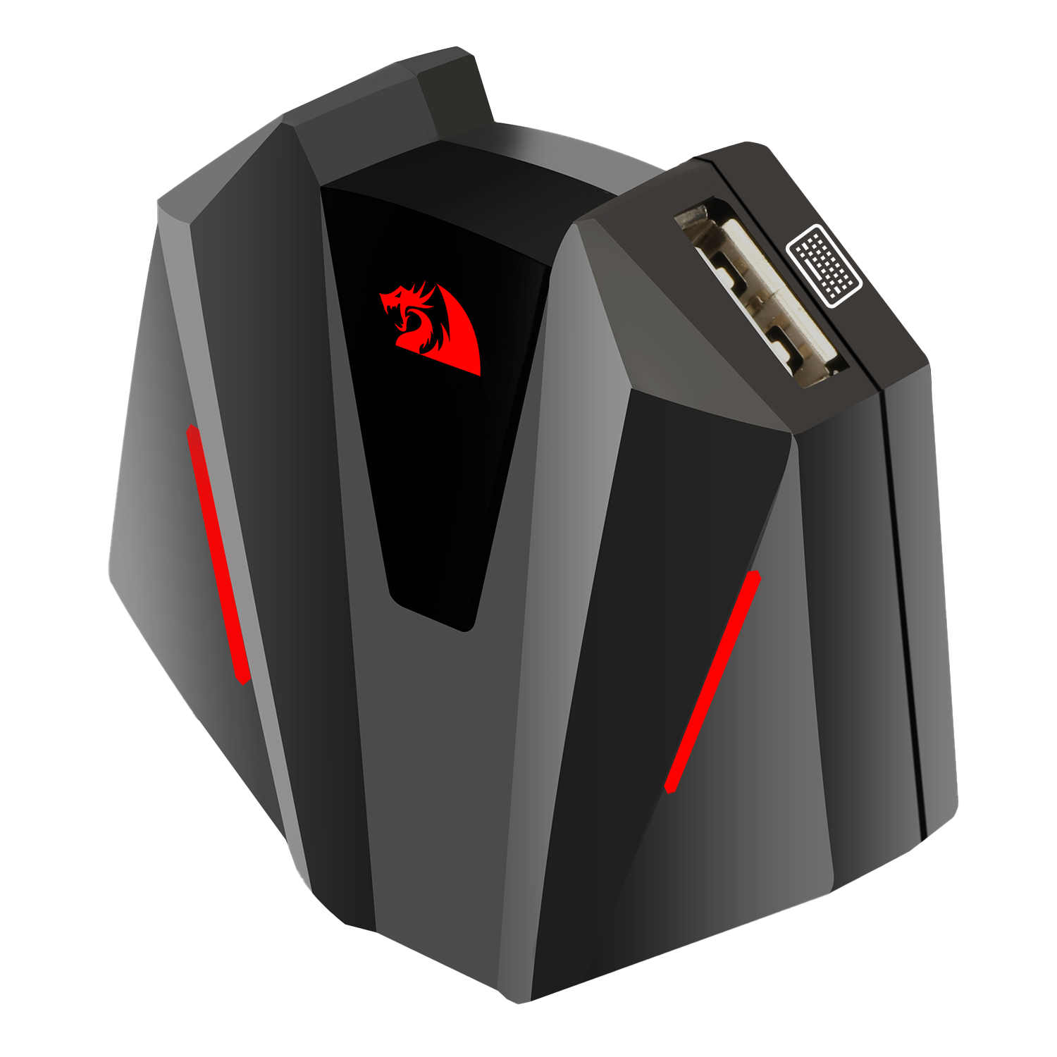 Penyesuai Papan Kekunci dan Tetikus Redragon GA250 Vulcan untuk PS3/4, NS dan Xbox One, Penukar Konsol Permainan LED Serasi dengan Nintendo Switch, Play Station3/4(Pro/Slim), Xbox One, Menyokong Sambungan Wayarles 2.4Ghz