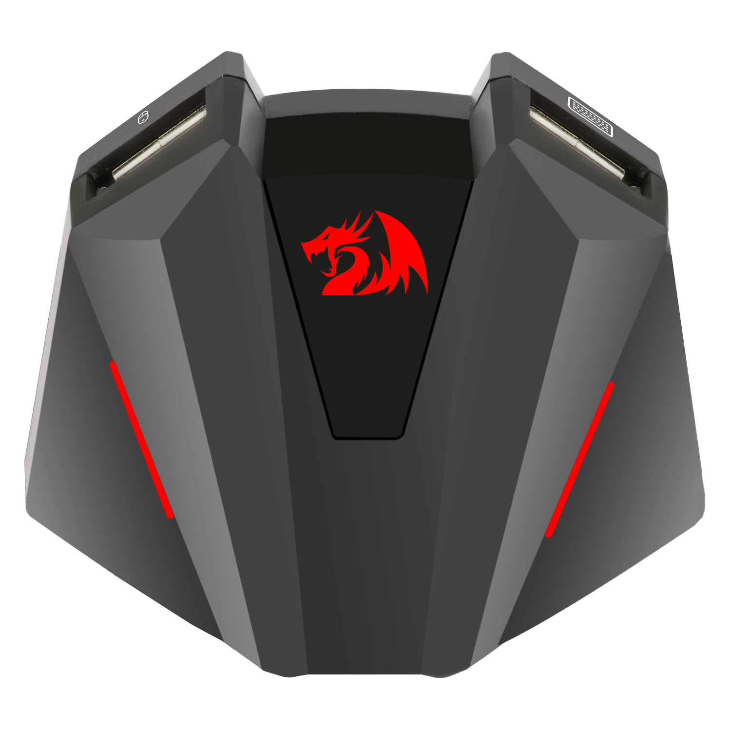 Penyesuai Papan Kekunci dan Tetikus Redragon GA250 Vulcan untuk PS3/4, NS dan Xbox One, Penukar Konsol Permainan LED Serasi dengan Nintendo Switch, Play Station3/4(Pro/Slim), Xbox One, Menyokong Sambungan Wayarles 2.4Ghz