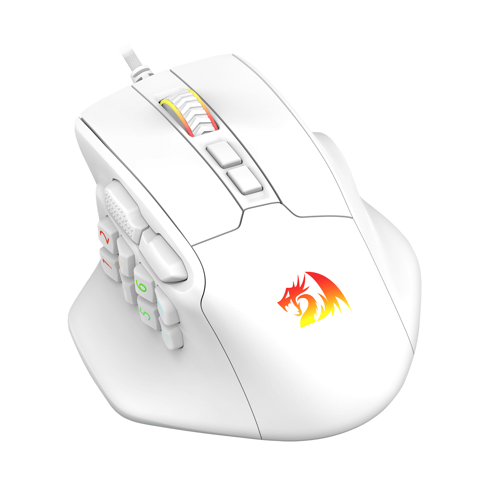 Tetikus Permainan MMO Redragon M811 Aatrox, Tetikus Gamer RGB Berwayar 15 Butang Boleh Atur Cara dengan Binaan Cengkaman Semulajadi Ergonomik, 10 Kekunci Makro Sisi, Perisian Menyokong Ikatan Kekunci & Lampu Belakang DIY