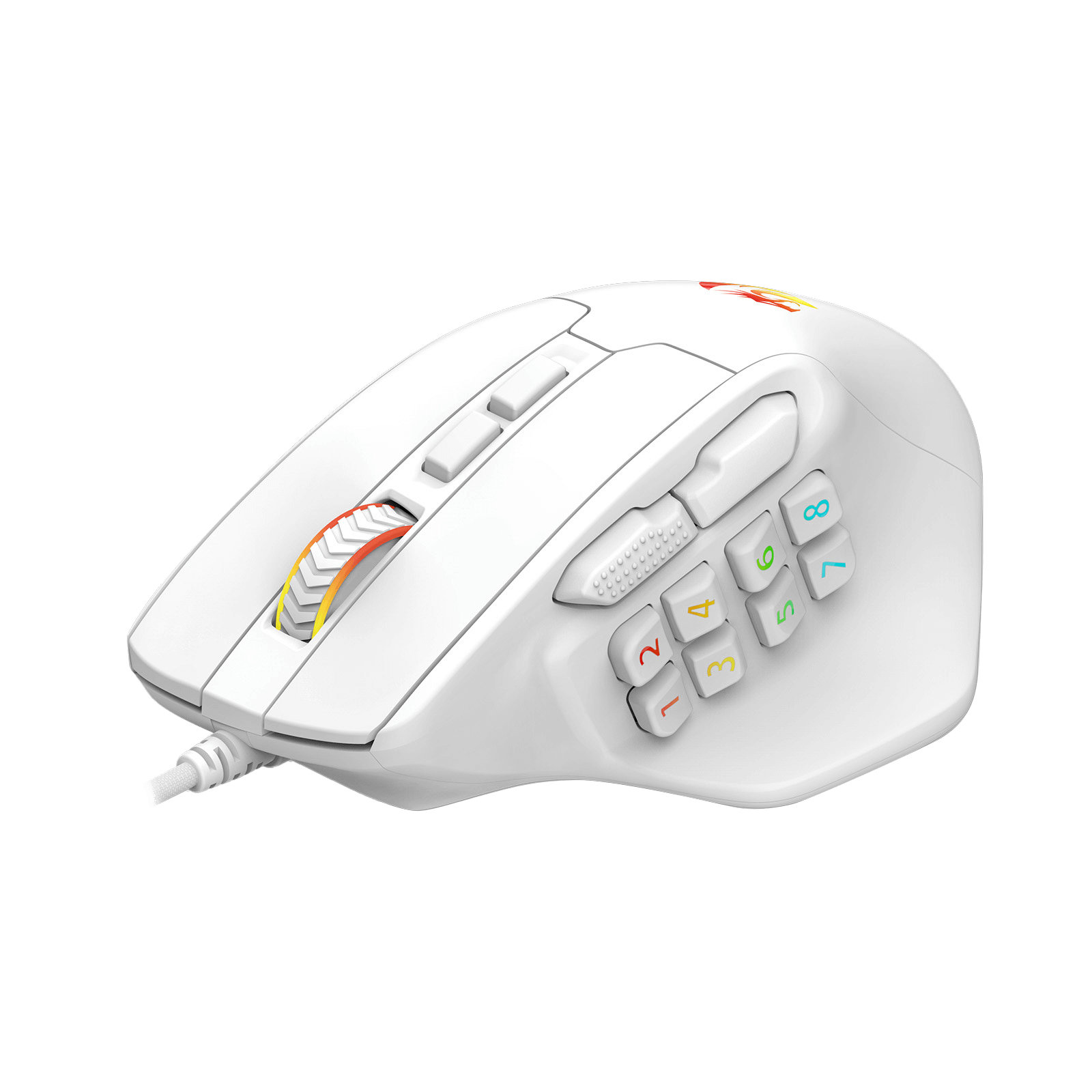 Tetikus Permainan MMO Redragon M811 Aatrox, Tetikus Gamer RGB Berwayar 15 Butang Boleh Atur Cara dengan Binaan Cengkaman Semulajadi Ergonomik, 10 Kekunci Makro Sisi, Perisian Menyokong Ikatan Kekunci & Lampu Belakang DIY