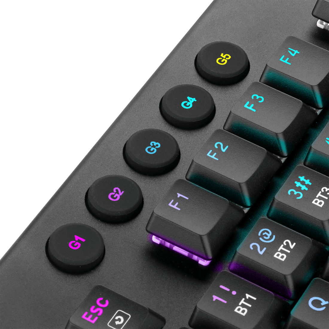 Papan Kekunci Mekanikal RGB Wayarles Redragon K618 Horus, Papan Kekunci Permainan Profil Rendah Ultra Nipis Tiga Mod Bluetooth/2.4Ghz/Berwayar dengan Sambungan Tanpa Kord Tanpa Sela