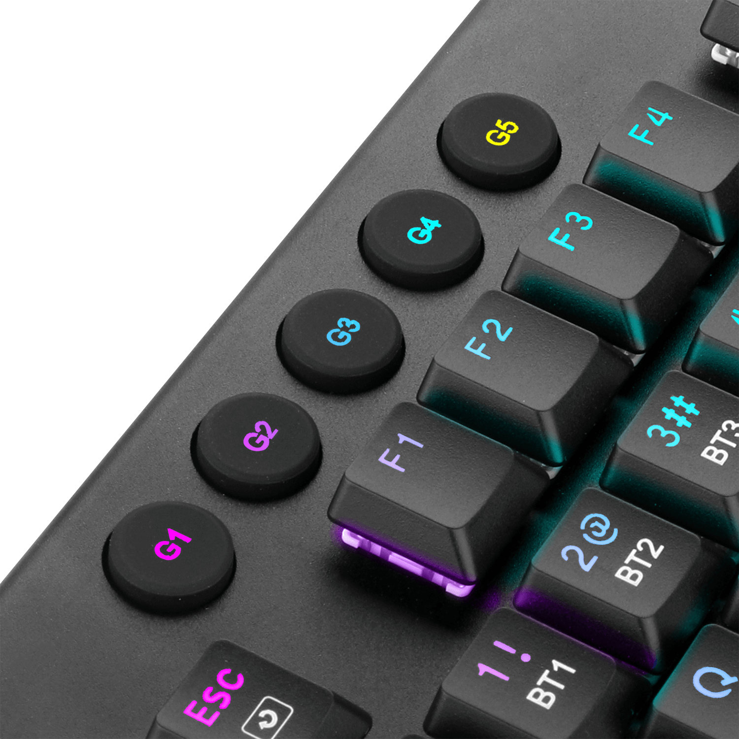 Papan Kekunci Mekanikal RGB Wayarles Redragon K618 Horus, Papan Kekunci Permainan Profil Rendah Ultra Nipis Tiga Mod Bluetooth/2.4Ghz/Berwayar dengan Sambungan Tanpa Kord Tanpa Sela