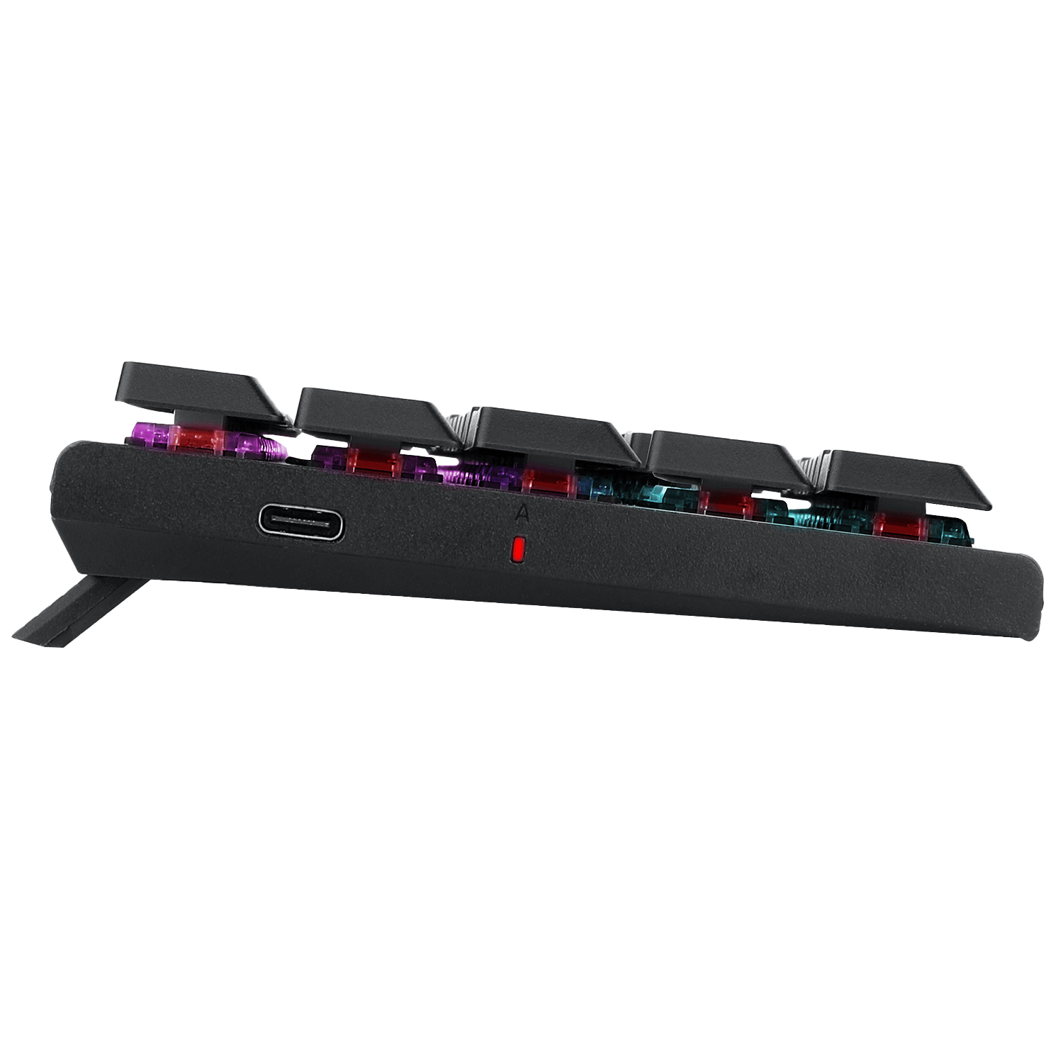 Papan Kekunci Mekanikal Berwayar Ultra Nipis 60% Redragon K614 Anivia, Papan Kekunci Gaming RGB 61 Kekunci Padat Ramping dengan Suis Merah Linear Profil Rendah dan Penutup Kekunci Suntikan Berganda untuk Penggerakan Pantas & Tepat
