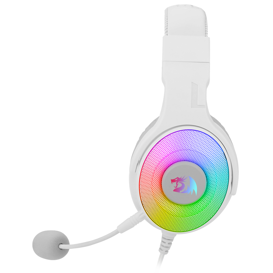 Set Kepala Permainan Berwayar Redragon H350 Pandora RGB, Lampu Latar RGB Dinamik - Bunyi Keliling Stereo - Pemacu 50MM - Mikrofon Boleh Tanggal, Fon Kepala Atas Telinga Berfungsi untuk PC/PS4/XBOX One/NS