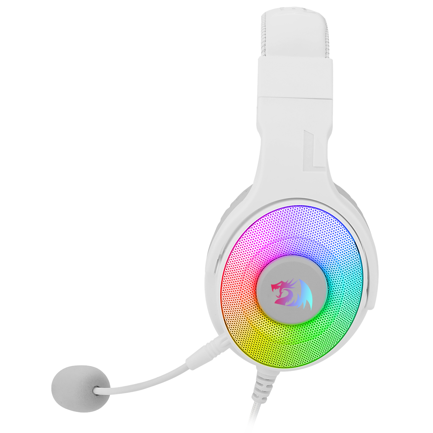 Set Kepala Permainan Berwayar Redragon H350 Pandora RGB, Lampu Latar RGB Dinamik - Bunyi Keliling Stereo - Pemacu 50MM - Mikrofon Boleh Tanggal, Fon Kepala Atas Telinga Berfungsi untuk PC/PS4/XBOX One/NS