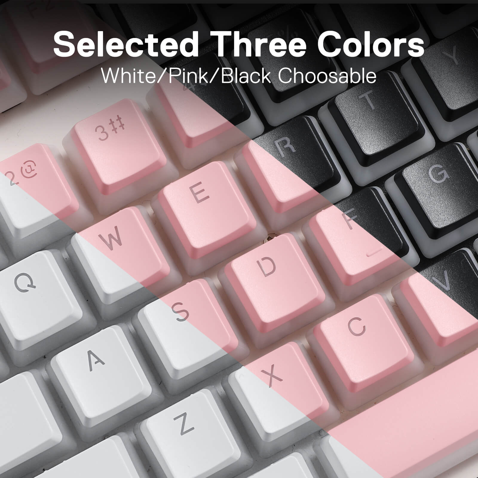 Redragon A130 Pudding Keycaps, Set Keycap PBT Doubleshot 104 Kekunci Standard dengan Lapisan Lut Sinar untuk Papan Kekunci Mekanikal, Profil OEM, Tatatur ANSI Bahasa Inggeris (AS)