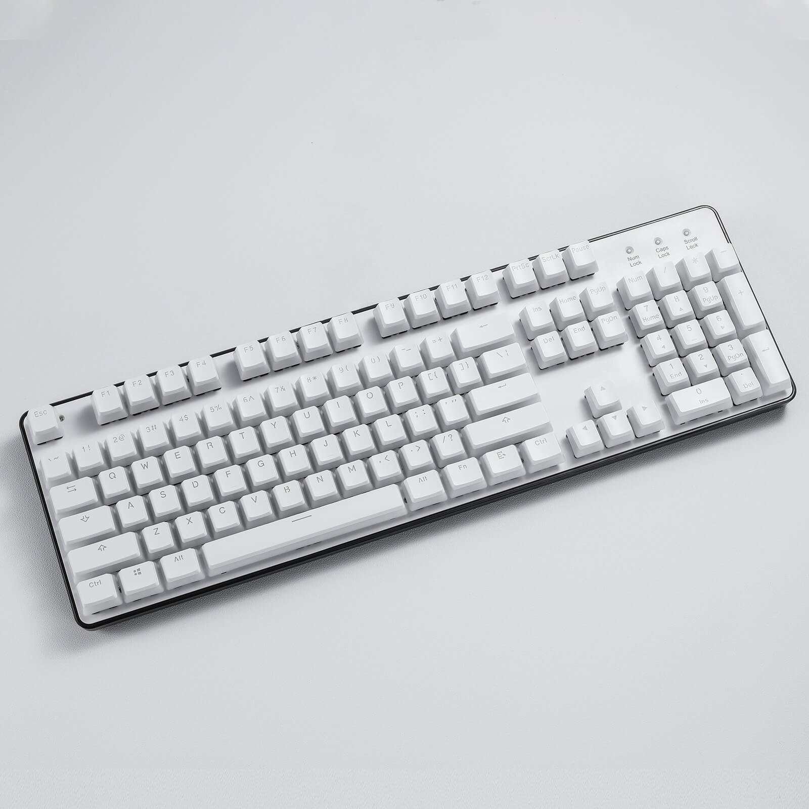 Redragon A130 Pudding Keycaps, Set Keycap PBT Doubleshot 104 Kekunci Standard dengan Lapisan Lut Sinar untuk Papan Kekunci Mekanikal, Profil OEM, Tatatur ANSI Bahasa Inggeris (AS)