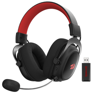 Set Kepala Permainan Wayarles RGB Redragon H510 Zeus-X - Bunyi Keliling 7.1 - Pemacu Audio 53MM dalam Pelapik Telinga Buih Memori dengan Penutup Fabrik Tahan Lama - Fon Kepala Pelbagai Platform - Berkuasa USB untuk PC/PS4/NS