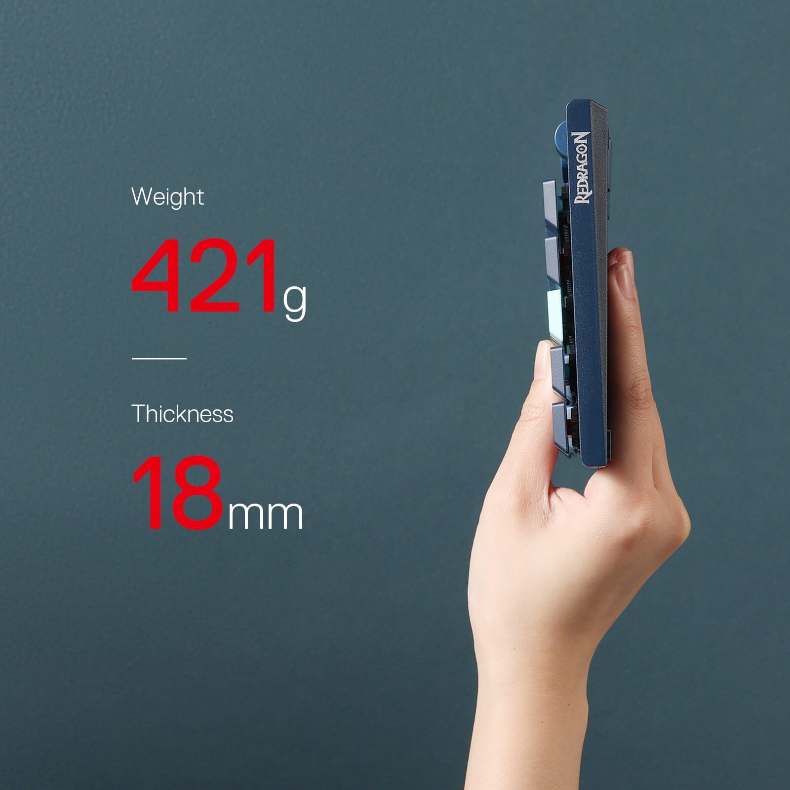 Redragon K632 PRO Noctis 60% Papan Kekunci Mekanikal RGB Tanwayar, Papan Kekunci Gaming Profil Rendah Ultra-Nipis Tiga Mod Bluetooth/2.4Ghz/Berwayar dengan Sambungan Tanpa Lengah, Kawalan Media Khusus & Suis Merah Linear